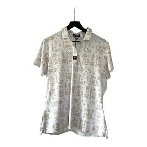 NWT Bad Birdie polo - Dry Heat - Stucco pattern